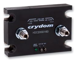 SENSATA/CRYDOM HDC200D120 Solid State Contactor, 120 A, 150 VDC, 32 VDC, Panel
