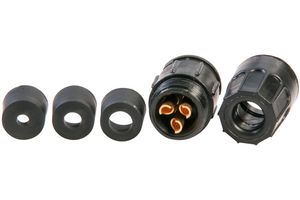 SWITCHCRAFT/CONXALL 5182-3PG-3DC CIRCULAR CONNECTOR PLUG, SIZE 12, 3 POSITION, CABLE